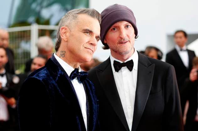 Robbie Williams und Michael Gracey bei der Premiere des Kinofilms Killers of the Flower Moon auf dem Festival de Cannes 2023 76. Internationale Filmfestspiele von Cannes im Palais des Festivals. Cannes, 20.05.2023
