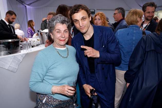 Kirsten Niehuus und Franz Rogowski beim German Films und Medienboard Empfang 2023 im Garten des Hotels Mondrian Cannes auf dem Festival de Cannes 2023 76. Internationale Filmfestspiele von Cannes am Palais des Festivals. Cannes, 20.05.2023