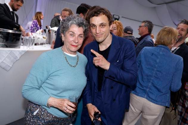 Kirsten Niehuus und Franz Rogowski beim German Films und Medienboard Empfang 2023 im Garten des Hotels Mondrian Cannes auf dem Festival de Cannes 2023 76. Internationale Filmfestspiele von Cannes am Palais des Festivals. Cannes, 20.05.2023