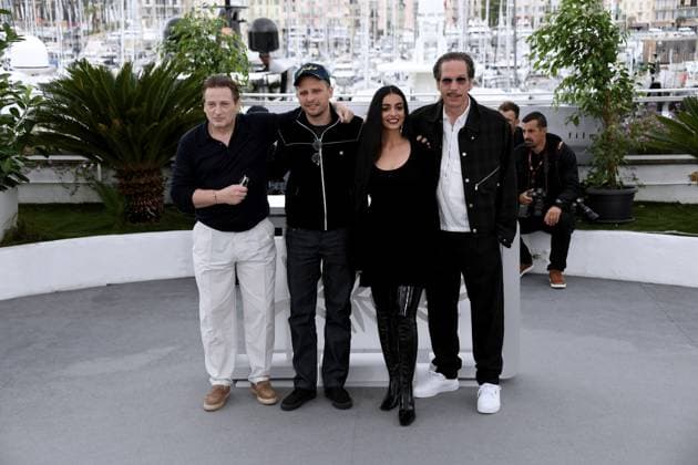 76th Cannes Film Festival 2023, Photocall film Omar La Fraise (The King Of Algiers). Pictured: Elias Belkeddar, Meriem Amiar, Reda Kateb, Benoit Magimel  Copyright: xAlbertoxTerenghi PoolxPhotoxEvenx xPoolxPhotoxEventsx01x IPA_IPA38095709