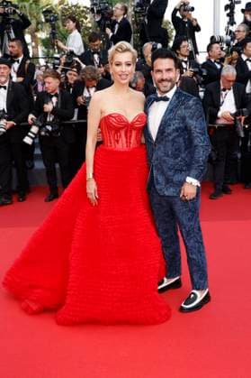 Verena Kerth mit Partner Marc Terenzi bei der Premiere des Kinofilms Firebrand auf dem Festival de Cannes 2023 76. Internationale Filmfestspiele von Cannes im Palais des Festivals. Cannes, 21.05.2023