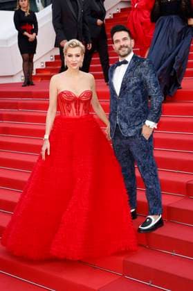 Verena Kerth mit Partner Marc Terenzi bei der Premiere des Kinofilms Firebrand auf dem Festival de Cannes 2023 76. Internationale Filmfestspiele von Cannes im Palais des Festivals. Cannes, 21.05.2023