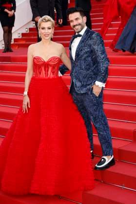 Verena Kerth mit Partner Marc Terenzi bei der Premiere des Kinofilms Firebrand auf dem Festival de Cannes 2023 76. Internationale Filmfestspiele von Cannes im Palais des Festivals. Cannes, 21.05.2023