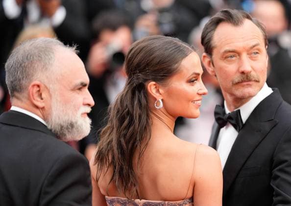 May 21, 2023, Cannes, Cannes, France: Actress ALICIA VIKANDER and actor JUDE LAW attend the screening and red carpet event for the movie Firebrand , directed by Karim AoÂ¯nouz, which is in competition, during the 76th annual Cannes film festival at Palais des Festivals on May 21, 2023 in Cannes, France. Cannes France - ZUMAf151 20230521_zsp_f151_044 Copyright: xAlexandraxFechetex