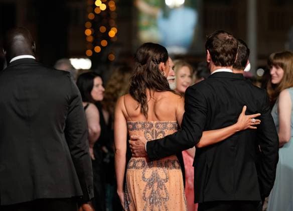 May 21, 2023, Cannes, Cannes, France: Actress Alicia Vikander and husband Michael Fassbender embrace, as they exit the movie screening and red carpet event for Firebrand , which is in competition during the 76th edition of the Cannes Film Festival on May 21 2023, in Cannes, France (c) IMAGO Images Cannes France - ZUMAf151 20230521_zsp_f151_063 Copyright: xAlexandraxFechetex