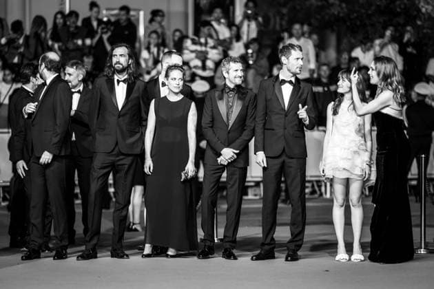 Internationale Filmfestspiele von Cannes, Acide Premiere 76e Festival International du Film de Cannes. MontÃ e des marches du film Acide . 292344 2023-05-21 Cannes France Canet, Guillaume; Philippot, Just; Docsh, laetitia  Copyright: xEstellexCarlierx xStarfacex STAR_292344_002