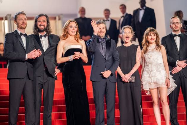 Internationale Filmfestspiele von Cannes, Acide Premiere 76e Festival International du Film de Cannes. MontÃ e des marches du film Acide . 292344 2023-05-21 Cannes France Canet, Guillaume; Philippot, Just; Docsh, laetitia  Copyright: xEstellexCarlierx xStarfacex STAR_292344_011