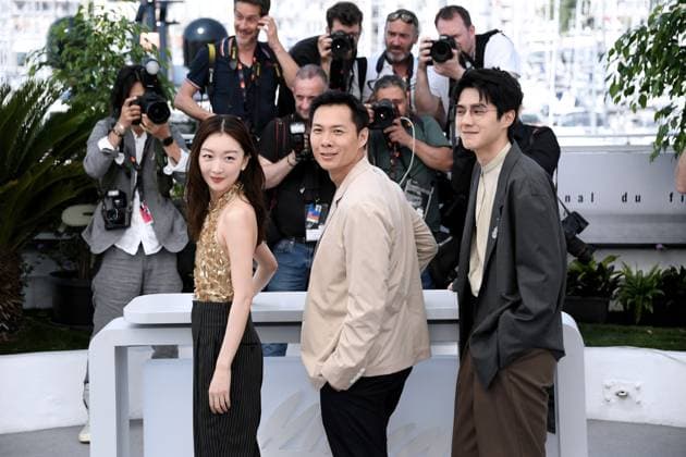 76th Cannes Film Festival 2023, Photocall film Ran Dong (The Breaking Ice) . Pictured: Dongyu Zhou, Anthony Chen, Haoran Liu  Copyright: xAlbertoxTerenghi PoolxPhotoxEvenx xPoolxPhotoxEventsx01x IPA_IPA38123693