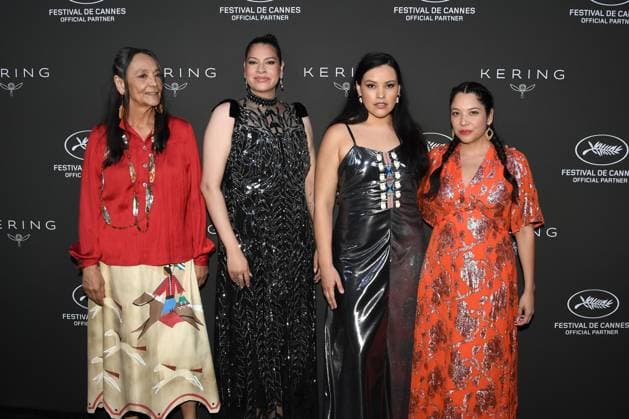 ,Tantoo Cardinal, Cara Jade Myers, Janae Collins, Jillian Dion - 2023 Kering Women in Motion Award during the 76th annual Cannes film festival in Cannes, France. CELEBRITES : 76eme festival international de Cannes - Tapis rouge - Cannes - 21 05 2023 LionelUrman Panoramic 