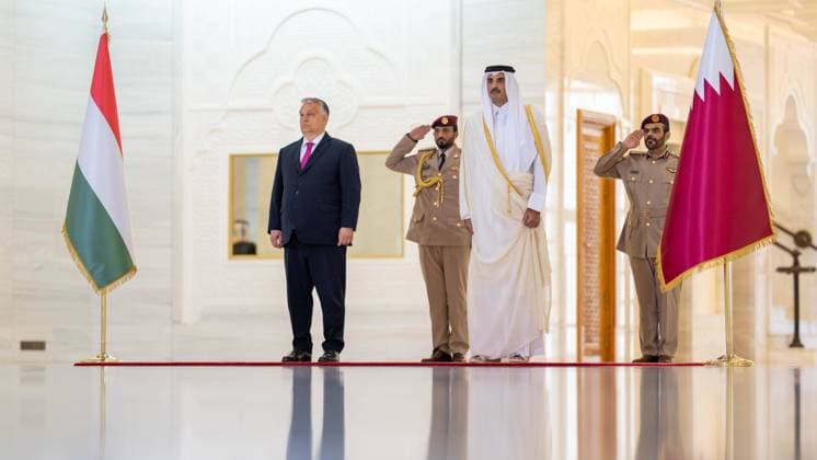 News Themen der Woche KW21 News Bilder des Tages Emir of Qatar Tamim bin Hamad Al Thani receives Viktor Orban, Prime Minister of Hungary, in Doha Emir of Qatar Tamim bin Hamad Al Thani receives Viktor Orban, Prime Minister of Hungary, in Doha on May 22, 2023. Photo by Emiri Diwan Office APAimages Doha Doha Qatar 220523_QATAR_DEQ_00 (4) Copyright: xapaimagesxEmirixDiwanxOfficex xapaimagesx