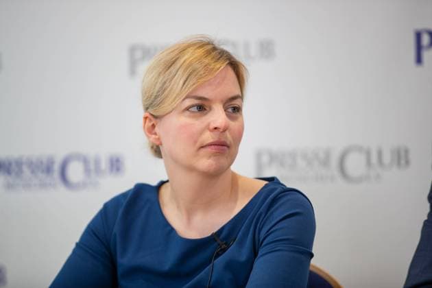 Diskussion zu Migration und Sicherheit in Bayern Oppositionsführerin und Grüne Fraktionschefin Katharina Schulze ( Bündnis 90 Die Grünen ) bei der Diskussion zu Migration und Sicherheit in Bayern im Presseclub München am 22.5.2023. -- Katharina Schulze ( Green Party ) at the discussion on migration and security in Bavaria at the International Press Club in Munich, Germany on May 22nd, 2023. München Bayern Deutschland Copyright: xAlexanderxPohlx