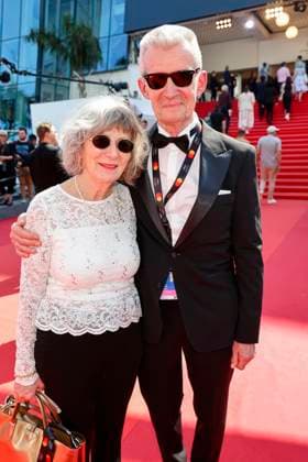 May 22, 2023: Wolfgang Werner and Christiane Leithardt attend the Kuolleet Lehdet (Fallen Leaves) premiere during the 76th Cannes Film Festival at Palais des Festivals in Cannes, France, on 22 May 2023. Photo: - ZUMAm179 20230522_zep_m179_051 Copyright: xAlecxMichaelx