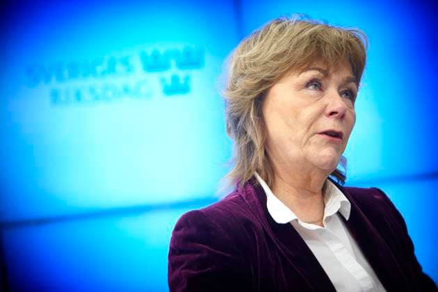 STOCKHOLM 20111215 Justitieminister Beatrice Ask kommenterar pa torsdagen i Stockholm Riksrevisionens kritik av regeringen för hur rättsväsendet fungerar. Foto Fredrik Persson SCANPIX kod 75906 Stockholm Sverige x75906x *** STOCKHOLM 20111215 Minister of Justice Beatrice Ask comments on Thursday in Stockholm on the Swedish National Audit Offices criticism of the government regarding the functioning of the judicial system Photo  Copyright: xFREDRIKxPERSSONx xTTx RIKSREVISIONEN KRITISERAR REGERINGEN