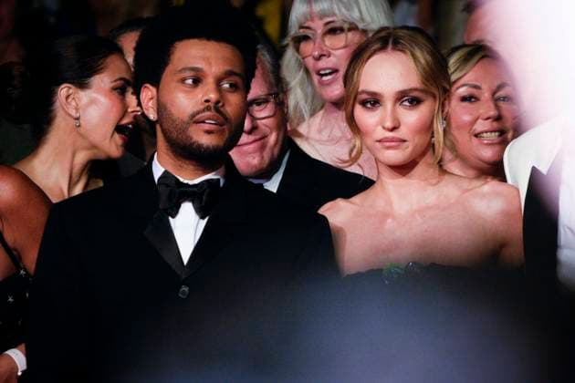 Foto IPP Daniele Cifala™ Cannes 22 05 2023 The Idol Red Carpet - The 76th Annual Cannes Film Festival nella foto : Canadian singer Abel Makkonen Tesfaye aka The Weeknd, French-US actress Lily-Rose Depp Italy Photo Press - World Copyright