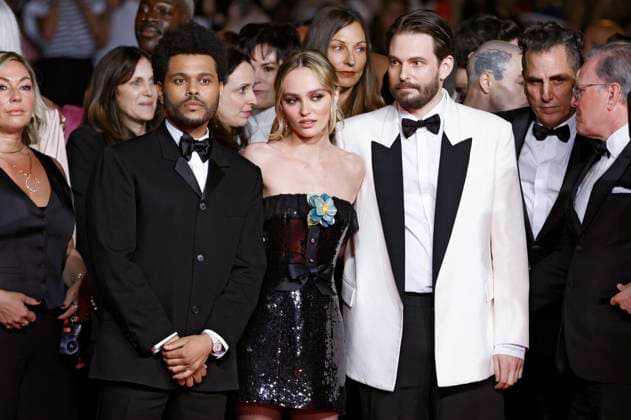 Abel The Weeknd Tesfaye, Lily-Rose Depp und Sam Levinson bei der Premiere der HBO-Dramaserie The Idol auf dem Festival de Cannes 2023 76. Internationale Filmfestspiele von Cannes im Palais des Festivals. Cannes, 22.05.2023