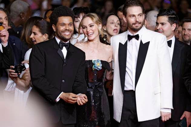 Abel The Weeknd Tesfaye, Lily-Rose Depp und Sam Levinson bei der Premiere der HBO-Dramaserie The Idol auf dem Festival de Cannes 2023 76. Internationale Filmfestspiele von Cannes im Palais des Festivals. Cannes, 22.05.2023