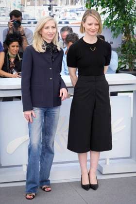 Foto IPP Daniele Cifala™ Cannes 23 05 2023 Club Zero Photocall - The 76th Annual Cannes Film Festival nella foto : Director Jessica Hausner and Mia Wasikowska Italy Photo Press - World Copyright