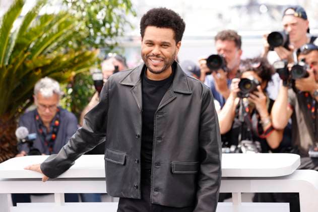 Abel The Weeknd Tesfaye beim Photocall zur HBO-Dramaserie The Idol auf dem Festival de Cannes 2023 76. Internationale Filmfestspiele von Cannes am Palais des Festivals. Cannes, 23.05.2023