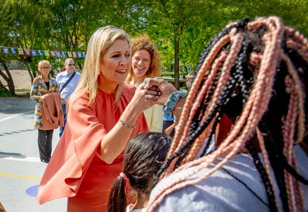 23-05-2023 The Hague Queen Maxima attend the launch of the cooperation between More Music in the Classroom and the Ministry of Education, Culture and Science in the context of cultural offerings at and after school to promote equality of opportunity in the Kindcentrum in The Hague. Â  Copyright: xPPEx