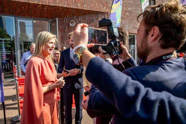 23-05-2023 The Hague Queen Maxima attend the launch of the cooperation between More Music in the Classroom and the Ministry of Education, Culture and Science in the context of cultural offerings at and after school to promote equality of opportunity in the Kindcentrum in The Hague. Â  Copyright: xPPEx