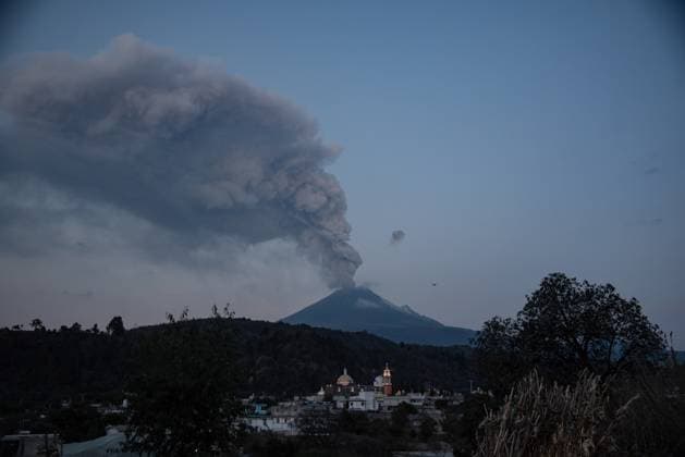 May 23, 2023: The Popocatepetl Volcano released some lava explosions during the night. In the morning it continued its activity releasing ash on populations near the mountain - ZUMAqp1_ 20230523_zip_qp1_009 Copyright: xHectorxAdolfoxQuintanarxPerezx