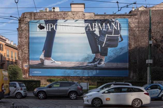 RECORD DATE NOT STATED Emporio Armani advertising, via cusani, milan Emporio Armani advertising, via cusani, milan Copyright: 972_ML_05_W600196