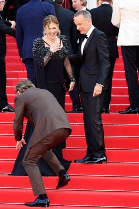 Bryan Cranston, Rita Wilson und Tom Hanks bei der Premiere des Kinofilms Asteroid City auf dem Festival de Cannes 2023 76. Internationale Filmfestspiele von Cannes im Palais des Festivals. Cannes, 23.05.2023