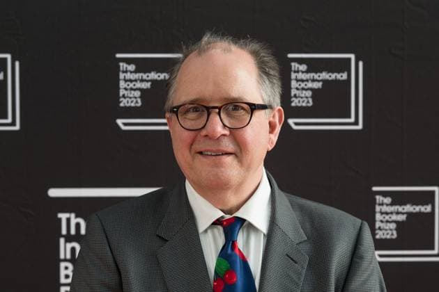 International Booker Prize Award Ceremony In London LONDON, UNITED KINGDOM - MAY 23, 2023: Judge Frederick Studemann, Literary Editor of the Financial Times, attends the official winners™ ceremony of the International Booker Prize 2023 at the Sky Garden in London, United Kingdom on May 23, 2023. The International Booker Prize is awarded annually for the finest single work of fiction from around the world which has been translated into English and published in the UK and Ireland. London Greater London United Kingdom  Copyright: xWIktorxSzymanowiczx originalFilename: szymanowicz-internat230523_npqvf.jpg