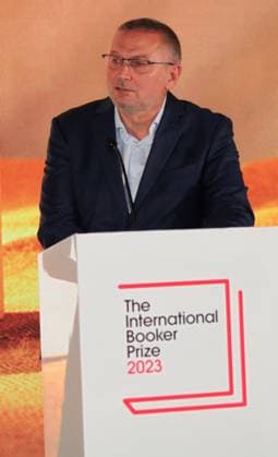 International Booker Prize 2023 London, UK. Bulgarian born writer Georgi Gospodinov wins the International Booker Prize 2023 for his book Time Shelter.. Sky Garden. 23rd May 2023. LMK11-SLIVE240523-001 