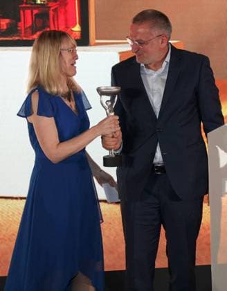 International Booker Prize 2023 London, UK. Bulgarian born writer Georgi Gospodinov wins the International Booker Prize 2023 for his book Time Shelter. He is seen here with Angela Rodel who translated the work into English. Sky Garden. 23rd May 2023. LMK11-SLIVE240523-001 
