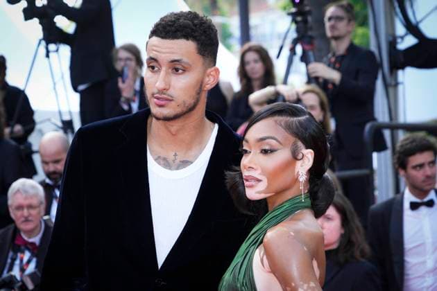Foto IPP Daniele Cifala™ Cannes 24 05 2023 La Passion De Dodin Bouffant Red Carpet - The 76th Annual Cannes Film Festival nella foto : Kyle Kuzma and Winnie Harlow Italy Photo Press - World Copyright