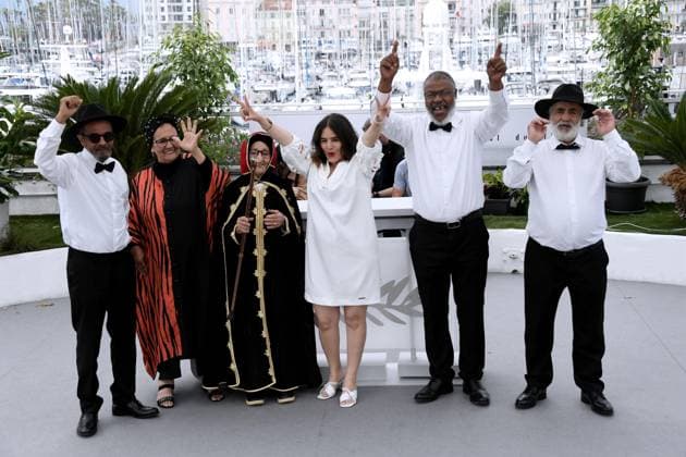 76th Cannes Film Festival 2023, Photocall film Kadib Abyad (The Mother Of All Lies) . Pictured: Abdallah Ez Zouid, Ouardia Zorkani, Zahra Jeddaoui, Asmae El Moudir, Said Masrour, Mohammed El Moudir  Copyright: xAlbertoxTerenghi PoolxPhotoxEvenx xPoolxPhotoxEventsx01x IPA_IPA38208261