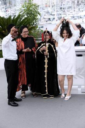 76th Cannes Film Festival 2023, Photocall film Kadib Abyad (The Mother Of All Lies) . Pictured: Ouardia Zorkani, Zahra Jeddaoui, Asmae El Moudir, Said Masrour  Copyright: xAlbertoxTerenghi PoolxPhotoxEvenx xPoolxPhotoxEventsx01x IPA_IPA38208270