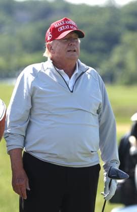 STERLING, VA - MAY 25: Former US President Donald Trump seen golfing at Trump National Golf Club Washington DC in Sterling, Virginia on May 25, 2023. Copyright: xmpi34x