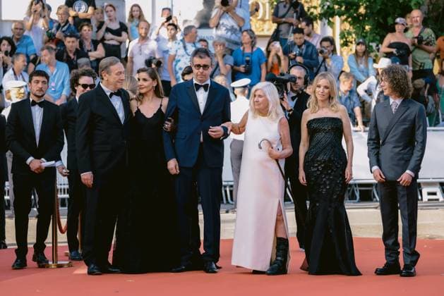 76e Festival International du Film de Cannes. MontÃ e des marches du film L ete dernier . 76th International cannes Film Festival. Red carpet 292623 2023-05-25 Cannes France Drucker, LÃ a; Kircher, Samuel; Rabourdin, Olivier; Princesse Clotilde de Venise - Courau (Savoie)  Copyright: xTerencexBaelenx STAR_292623_059