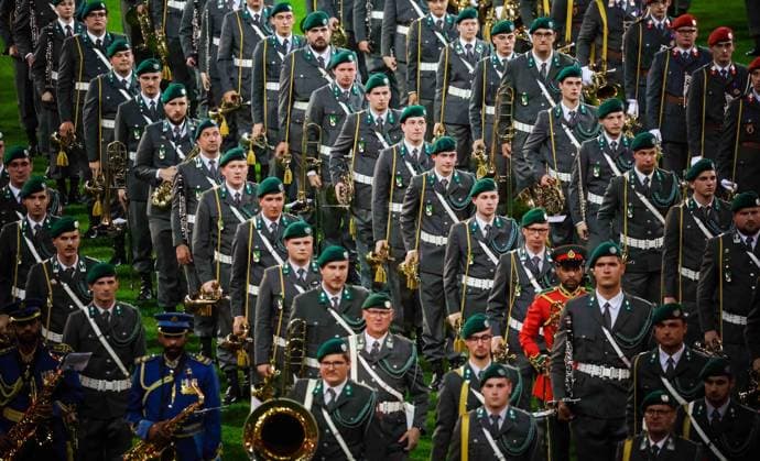 25.05.2023, Klagenfurt, AUT, Unterwegs in Kärnten, MilitaÌˆrmusikfestival 2023 - Klagenfurt, im Bild Übersicht, Stadion, Feature,