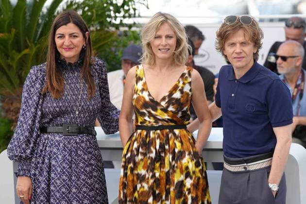 Karin Viard - Alex Lutz CELEBRITES : 76 eme festival de Cannes - Red Carpet du film Â« Une Nuit (Strangers By Night) Â» - Cannes - 26 05 2023 NorbertScanella Panoramic 