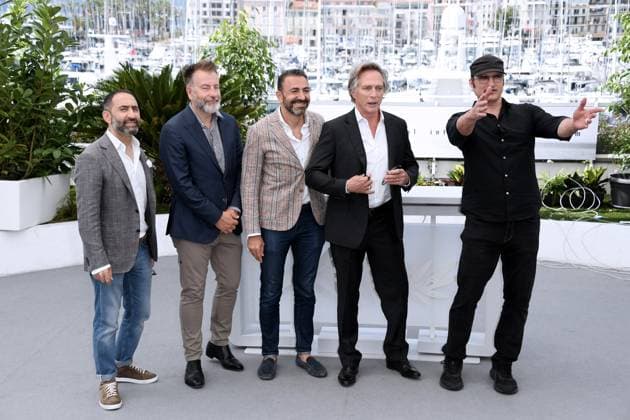 76th Cannes Film Festival 2023, Photocall film Hypnotic . Pictured: Artur Galstian, Gareth West, Osama Alqass, William Fichtner, Robert Rodriguez  Copyright: xAlbertoxTerenghi PoolxPhotoxEvenx xPoolxPhotoxEventsx01x IPA_IPA38237251