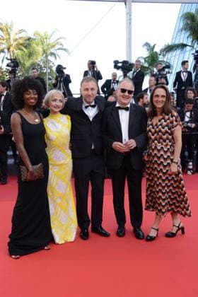 May 26, 2023, CANNES, France: CANNES, FRANCE - MAY 26: (L-R) Members of the Citizenship Prize Jury Inna Modja, Maria de Medeiros, Rachid Hami, Philippe Faucon and Sophie Torlotin attend the The Old Oak red carpet during the 76th annual Cannes film festival at Palais des Festivals on May 26, 2023 in Cannes, France CANNES France - ZUMAi09_ 20230526_zaf_i09_015 Copyright: xFrederickxInjimbertx