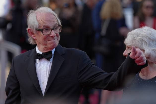 Ken Loach CELEBRITES : 76 eme festival de Cannes - Red Carpet du film Â« The Old Oak Â» - Cannes - 26 05 2023 NorbertScanella Panoramic 