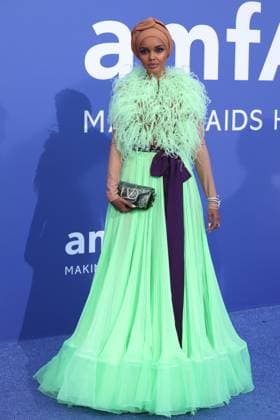 Halima Aden attends the amfAR Cinema Against AIDS gala during the 76th annual Cannes Film Festival on May 25, 2023 in Cannes, France. Copyright: ximageSPACEx