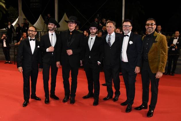 Internationale Filmfestspiele von Cannes, Hypnotic Premiere 76th Cannes Film Festival 2023, Red Carpet Film Hypnotic . Pictured Vahan Yepremyan, Gareth West, William Fichtner, Rebel Rodriguez, Director Robert Rodriguez, Racer Rodriguez and Artur Galstian  Copyright: xSimonexComix xipa-agency.netx xPoolxPhotoxEventsx01x IPA_IPA38254238