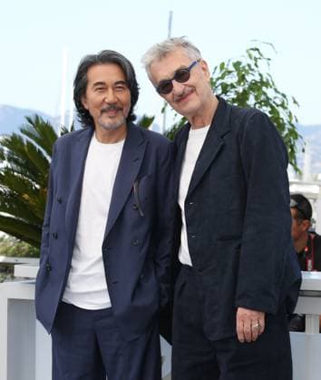 76e Festival International du Film de Cannes. Photocall. 76th Cannes Film Festival. Photocall with cast of the film Perfect days . Wim Wenders and Koji Yakusho. 292714 2023-05-26 Cannes France  Copyright: xIsabellexVautierx xStarfacex STAR_292714_171