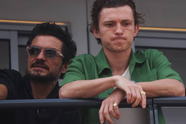 May 28, 2023, Monte Carlo, Monaco: Tom Holland and Orlando Bloom are seen before the start of the F1 Grand Prix of Monaco at Circuit de Monaco on May 27, 2023 in Monte-Carlo, Monaco. Monte Carlo Monaco - ZUMAz156 20230528_zip_z156_070 Copyright: xBeataxZawrzelx