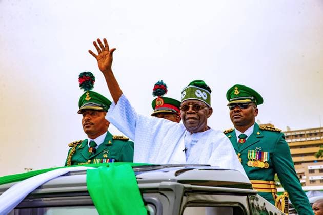 Bilder des Jahres 2023, News 05 Mai News Themen der Woche KW22 News Bilder des Tages < mixed ABUJA, NIGERIA - MAY 29: President Bola Ahmed Tinubu during the swearing in of the new president and Vice President elect on May 29, 2023 in Abuja, Nigeria. PHOTO; SUNDAY AGHAEZE. Copyright: xSUNDAYxAGHAEZEx