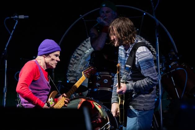 May 28, 2023, NAPA, CA, USA: Flea and John Frusciante of the Red Hot Chili Peppers perform on Day 3 of BottleRock Napa Valley Music Festival at Napa Valley Expo on May 28, 2023 in Napa, California. NAPA USA - ZUMAs181 20230528_zea_s181_150 Copyright: xChrisxTuitex