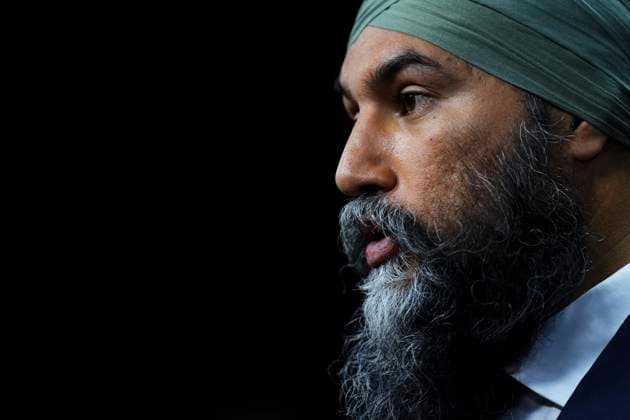 May 30, 2023, Ottawa, ON, CAN: NDP leader Jagmeet Singh holds a press conference on Parliament Hill in Ottawa on Tuesday, May 30, 2023. Ottawa CAN  - ZUMAc35_ 20230530_zaf_c35_017 Copyright: xSeanxKilpatrickx