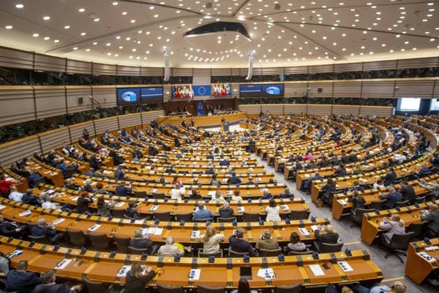 News Bilder des Tages Illustration picture shows a plenary session of the European Parliament, in Brussels, Wednesday 31 May 2023.  HATIMxKAGHAT 68205635