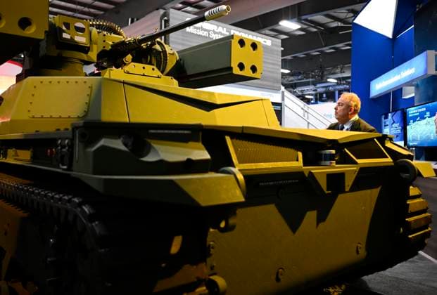 May 31, 2023, Ottawa, ON, CAN: General Dynamic s TRX tracked robotic combat vehicle is shown at the CANSEC trade show, billed as North AmericaöÄÃ s largest multi-service defence event, in Ottawa, on Wednesday, May 31, 2023. Ottawa CAN  - ZUMAc35_ 20230531_zaf_c35_032 Copyright: xJustinxTangx