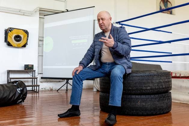 Russia Ukraine Military Operation Wagner Group 8446116 31.05.2023 Wagner Group private military company founder Yevgeny Prigozhin attends a presentation event for the Wagner. Second Front youth outreach project, in Vladivostok, Russia. Elena Kopylova Sputnik Vladivostok Primorsky krai region Russia  Copyright: xElenaxKopylovax